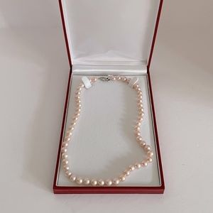 PEARL Necklace Natural Pink Genuine from Radiance Pearl